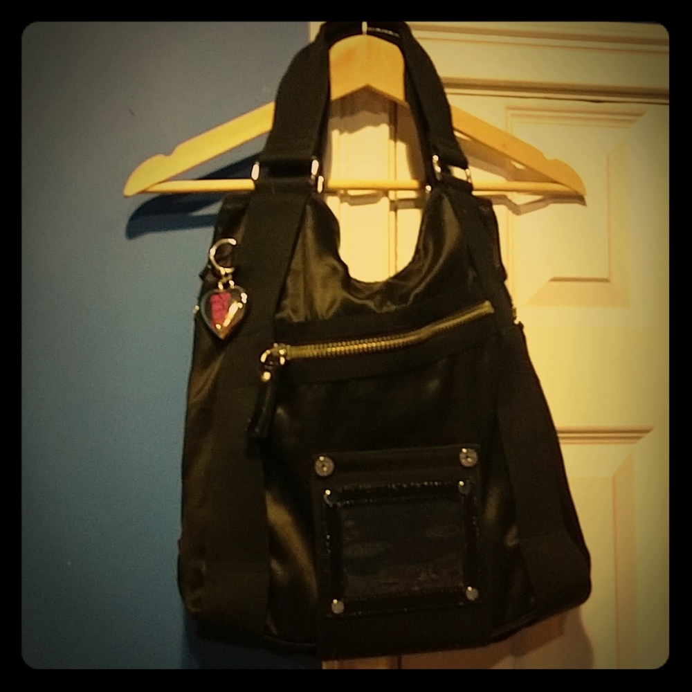 Juicy Couture black satin tote